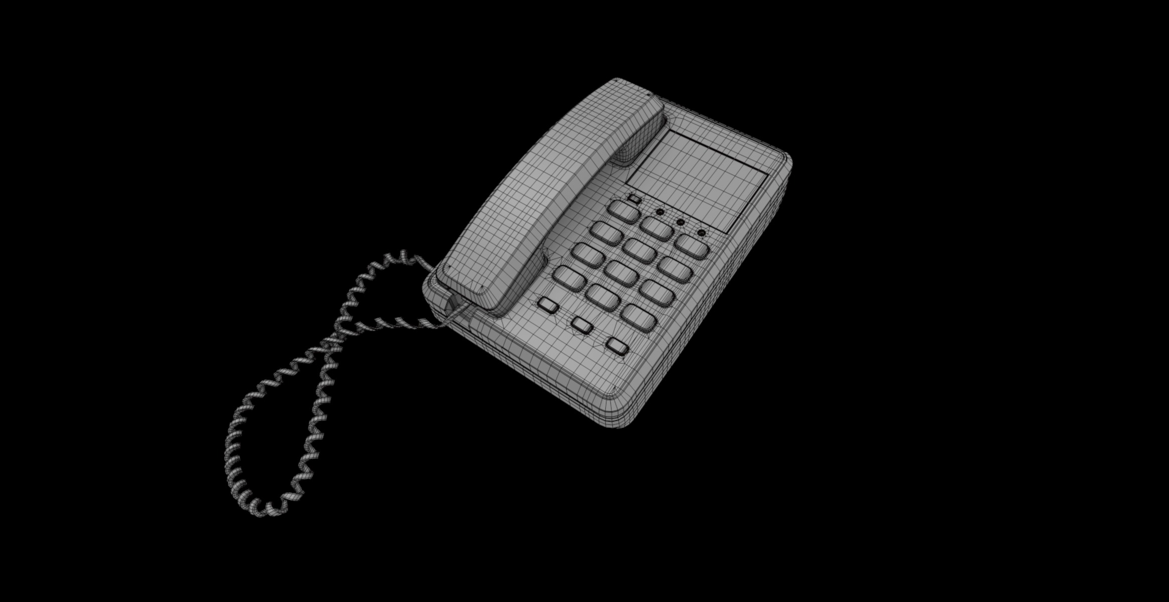 vintage motel phone 01 3D model_5