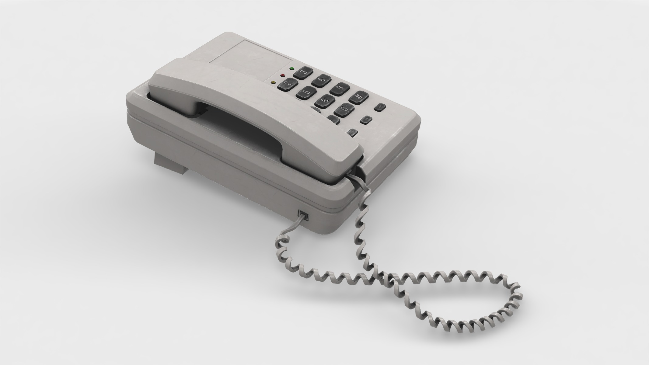 vintage motel phone 01 3D model_1
