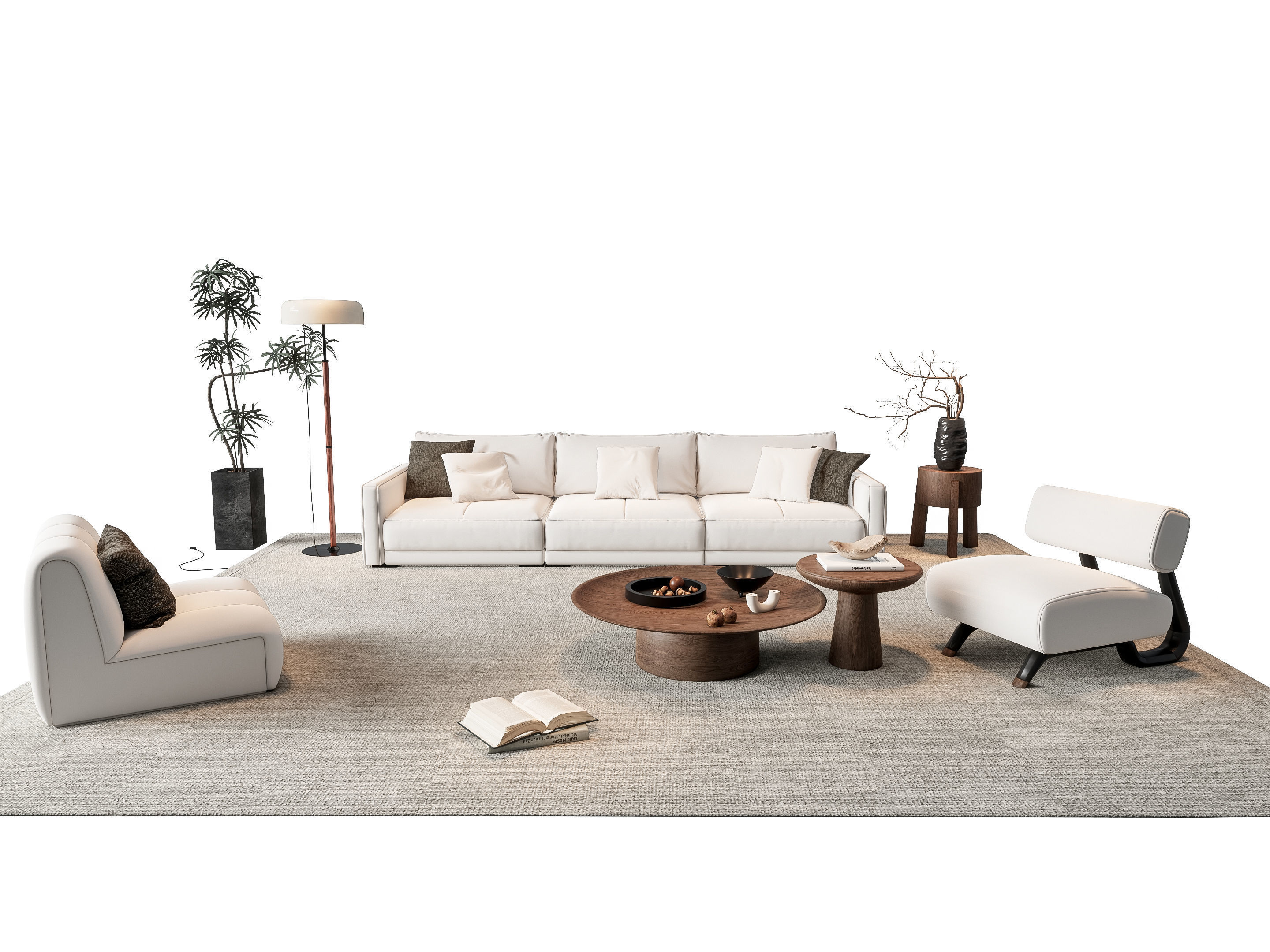 Sofa Coffee table sofa combination 8 3D model_14