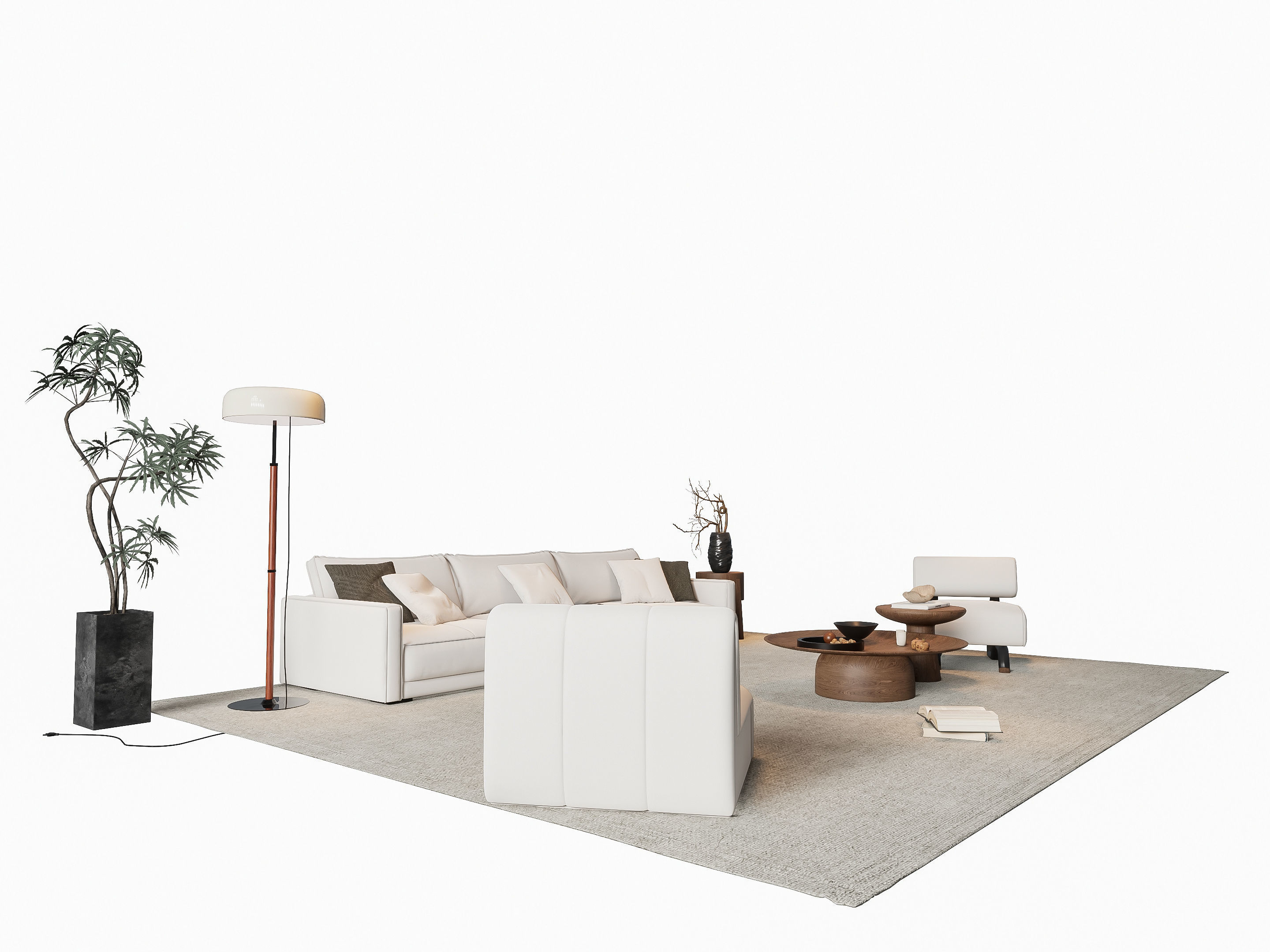 Sofa Coffee table sofa combination 8 3D model_18