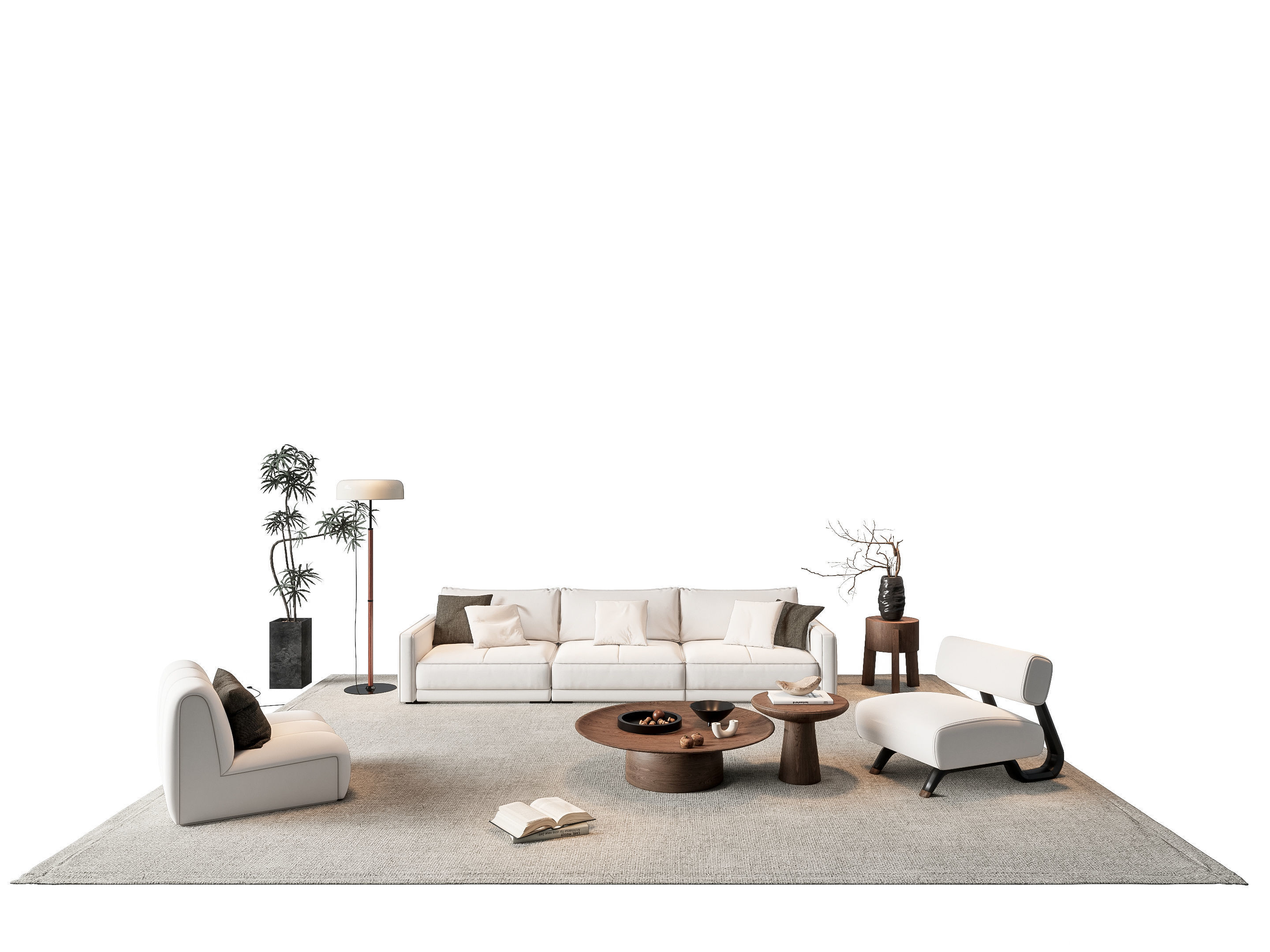 Sofa Coffee table sofa combination 8 3D model_17