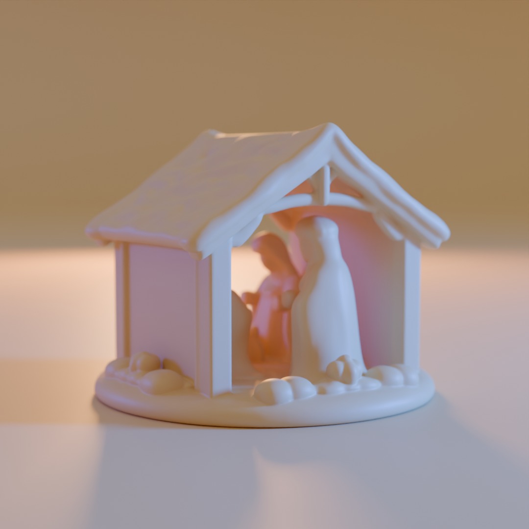 abstract nativity scene 3D model_5