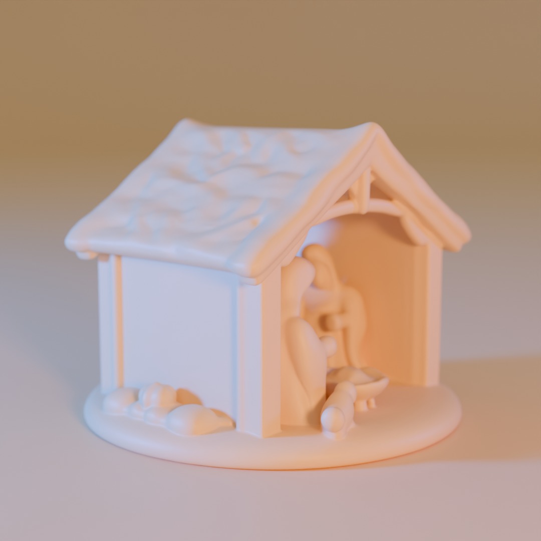 abstract nativity scene 3D model_3