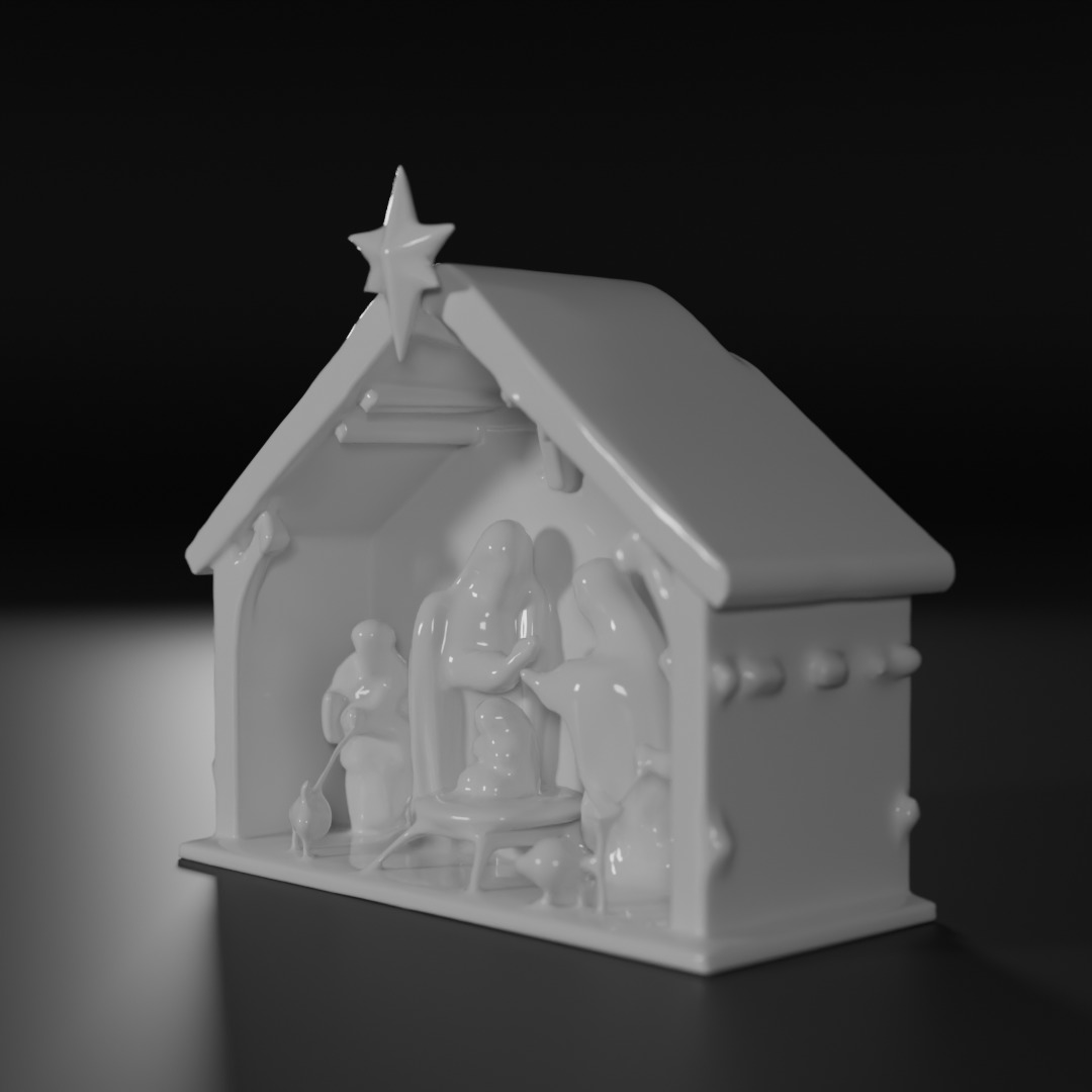 abstract nativity scene 2 3D model_2