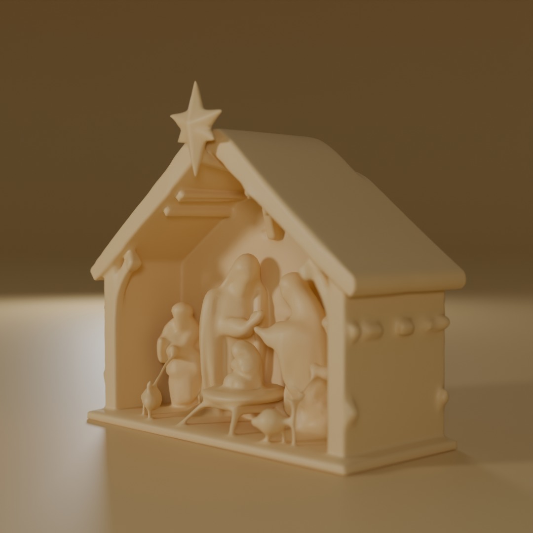abstract nativity scene 2 3D model_1