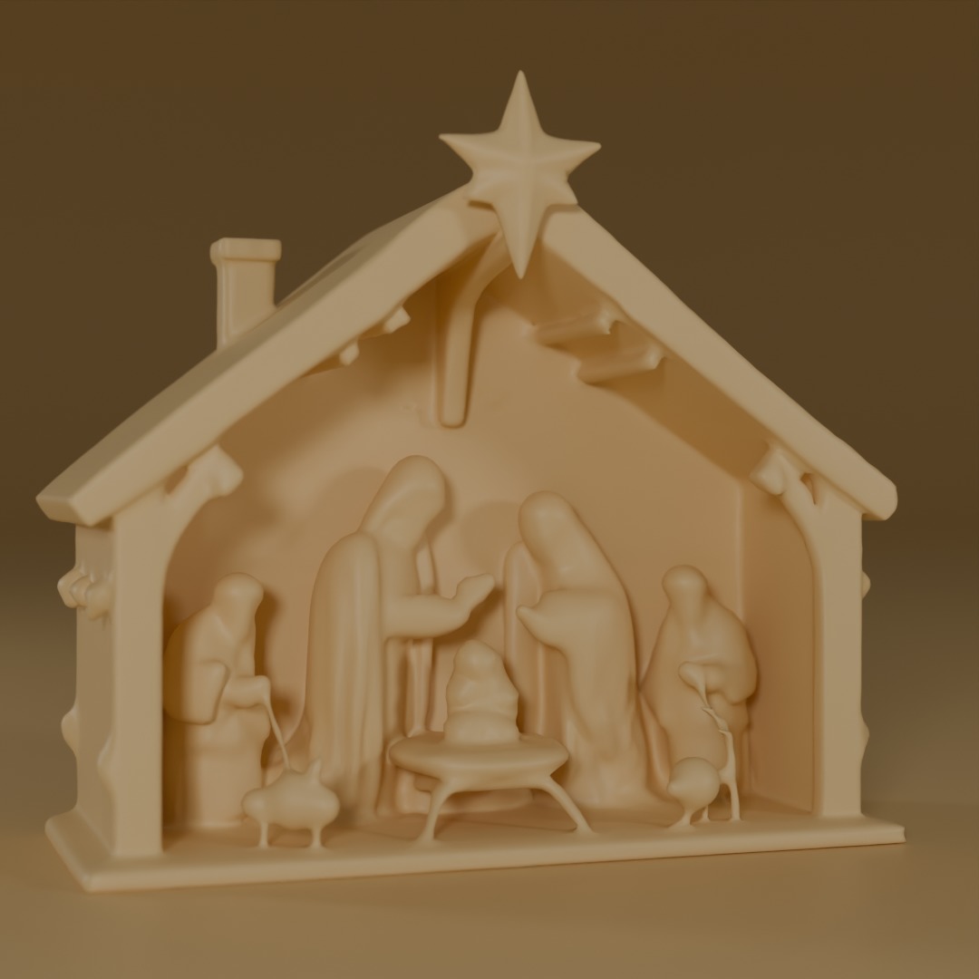 abstract nativity scene 2 3D model_3