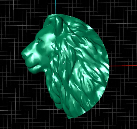 Head of lion 3D print model_3