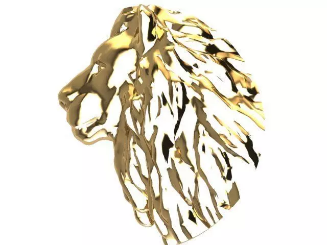 Head of lion 3D print model_0