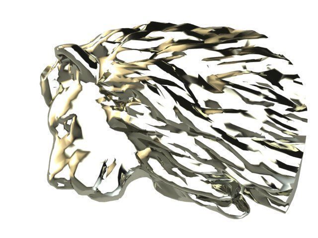 Head of lion 3D print model_17