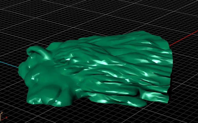 Head of lion 3D print model_7