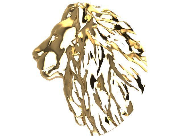 Head of lion 3D print model_1