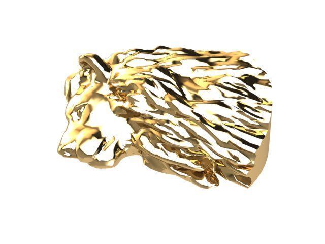 Head of lion 3D print model_4