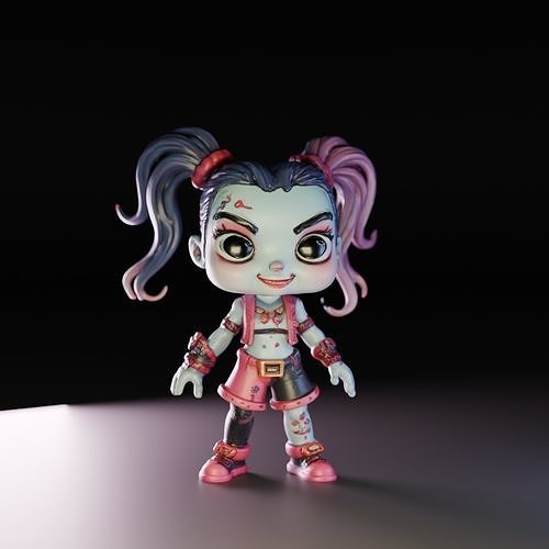 HarleyFunko 3D model