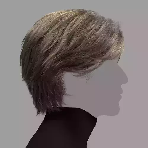 Male Hairstyle XGen maya scene 3D model and FBX