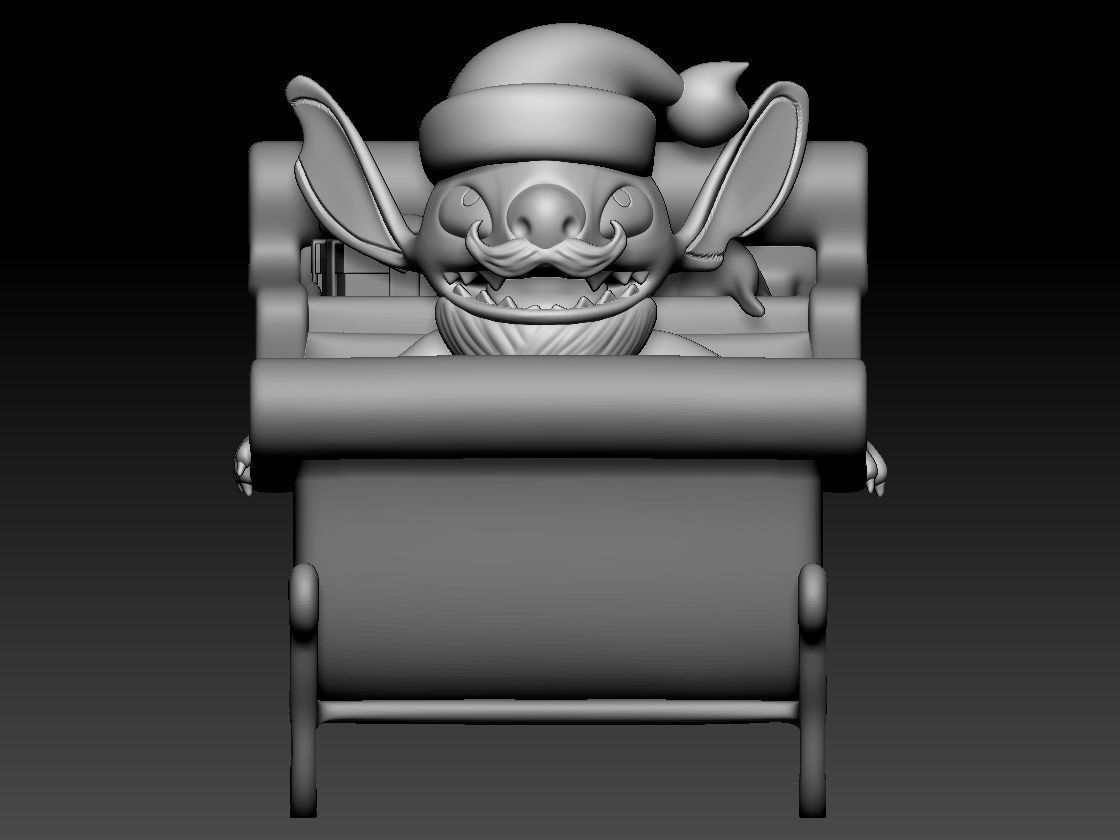 Stitch Sleigh Ride Christmas 3D print model_2