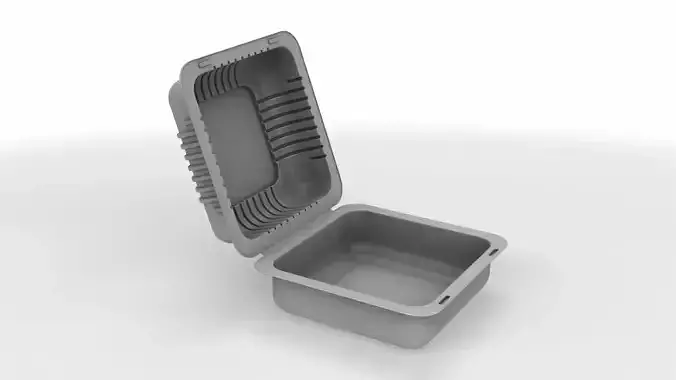 plastic food box 02 3D model