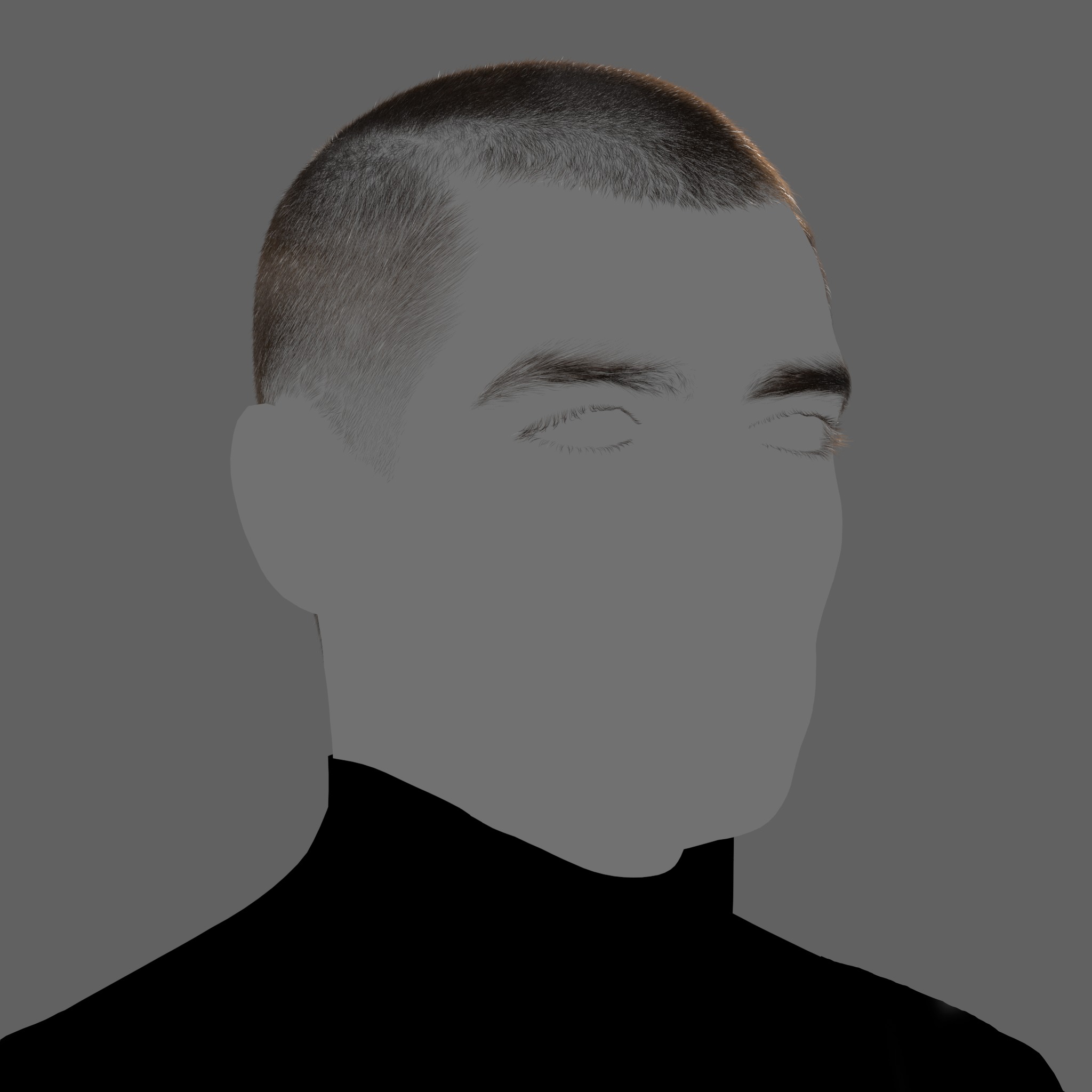 BuzzCut set XGen maya scene and alembic 3D model and abc FBX 3D model_1