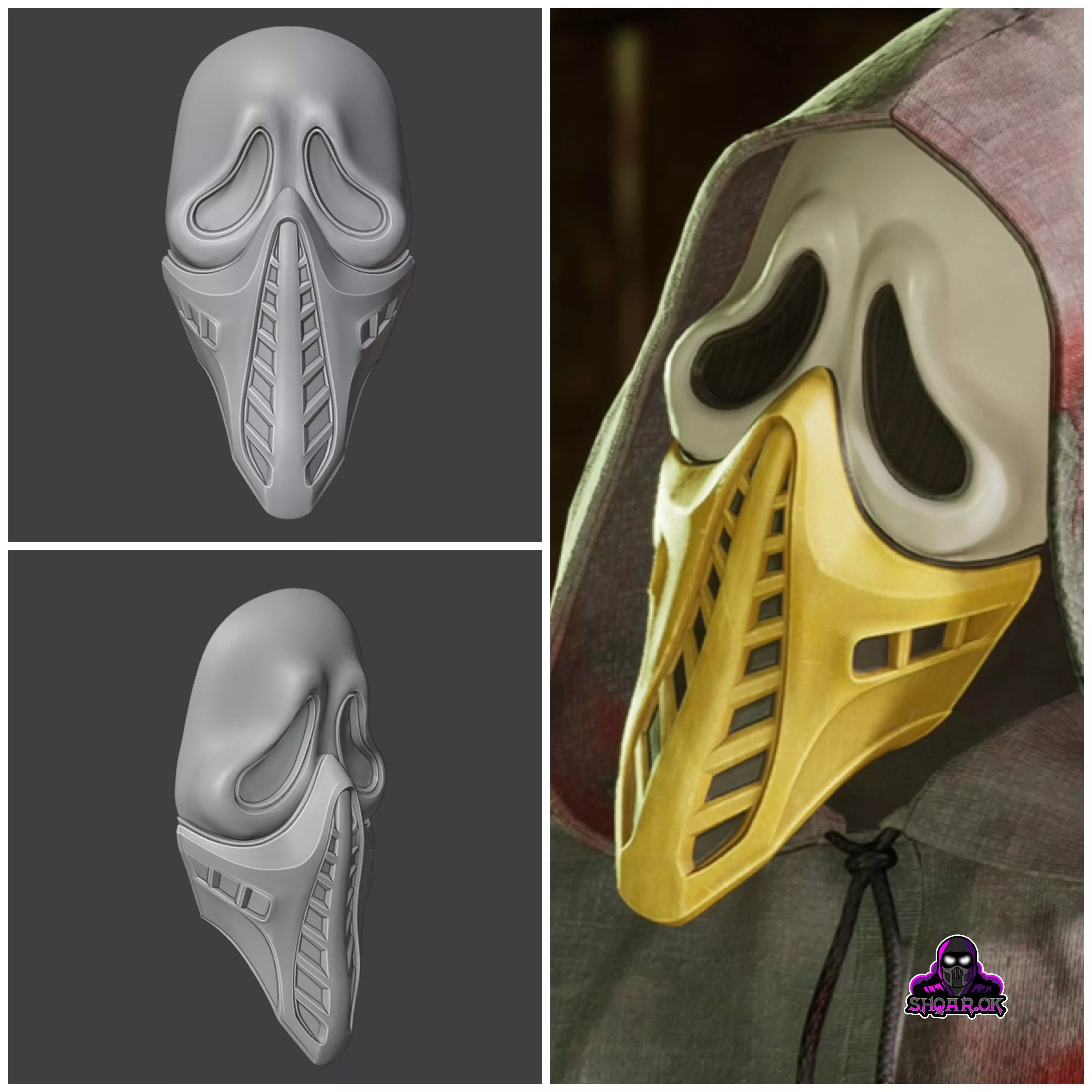 Ghostface mask from MK1 - Scorpion Nightmare 3D print model