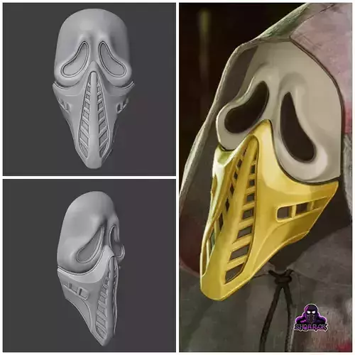 Ghostface mask from MK1  - Scorpion Nightmare 3D print model