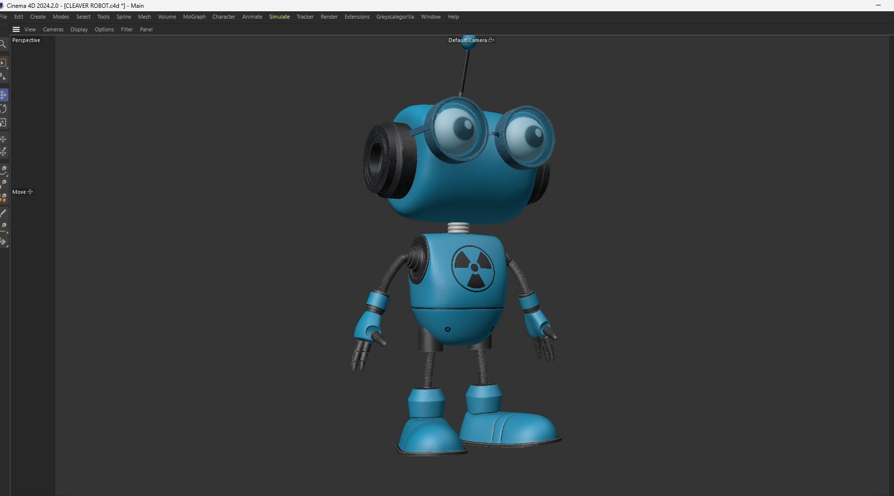 CLEVER ROBOT Low-poly 3D model_6