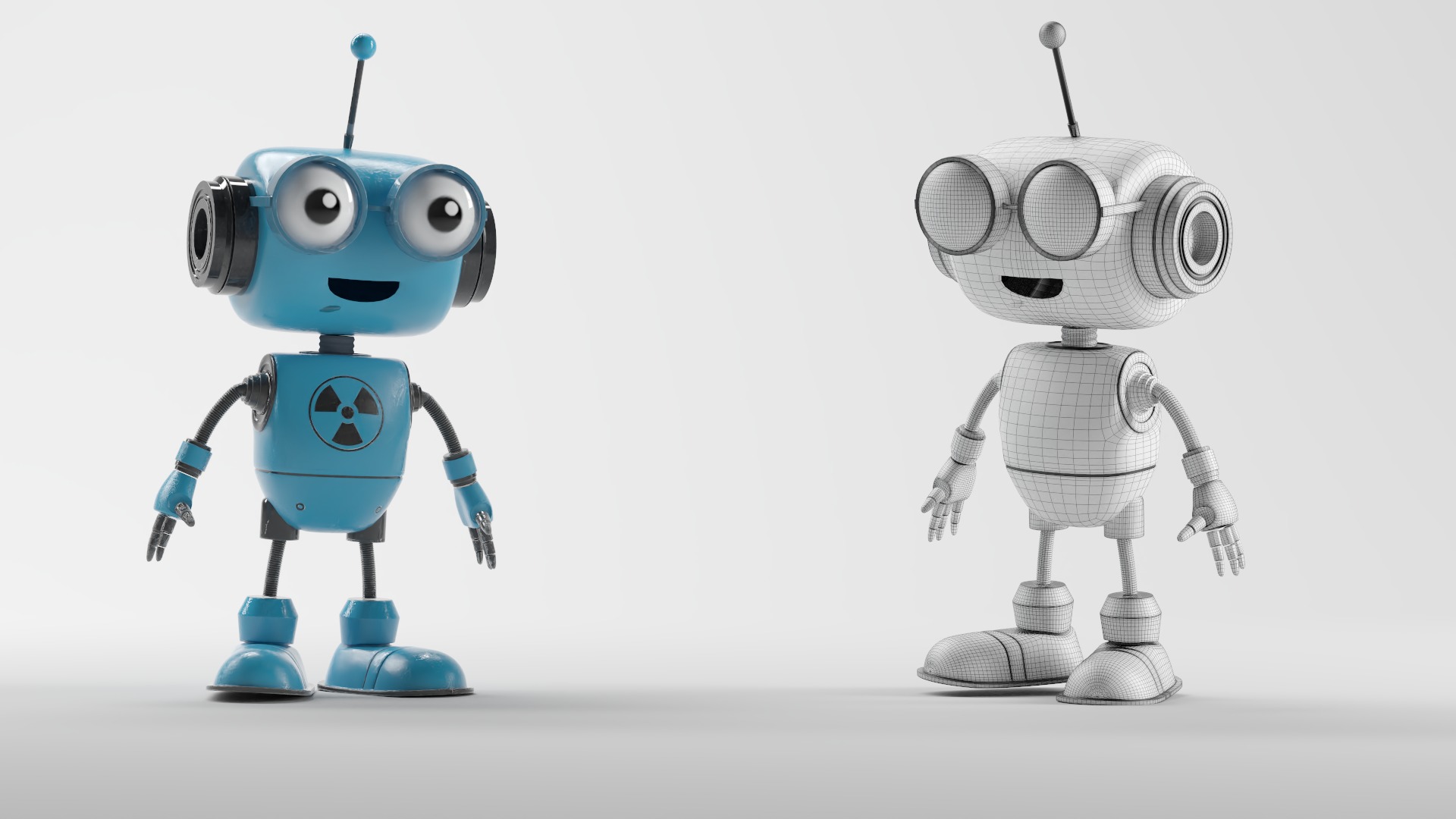 CLEVER ROBOT Low-poly 3D model_1