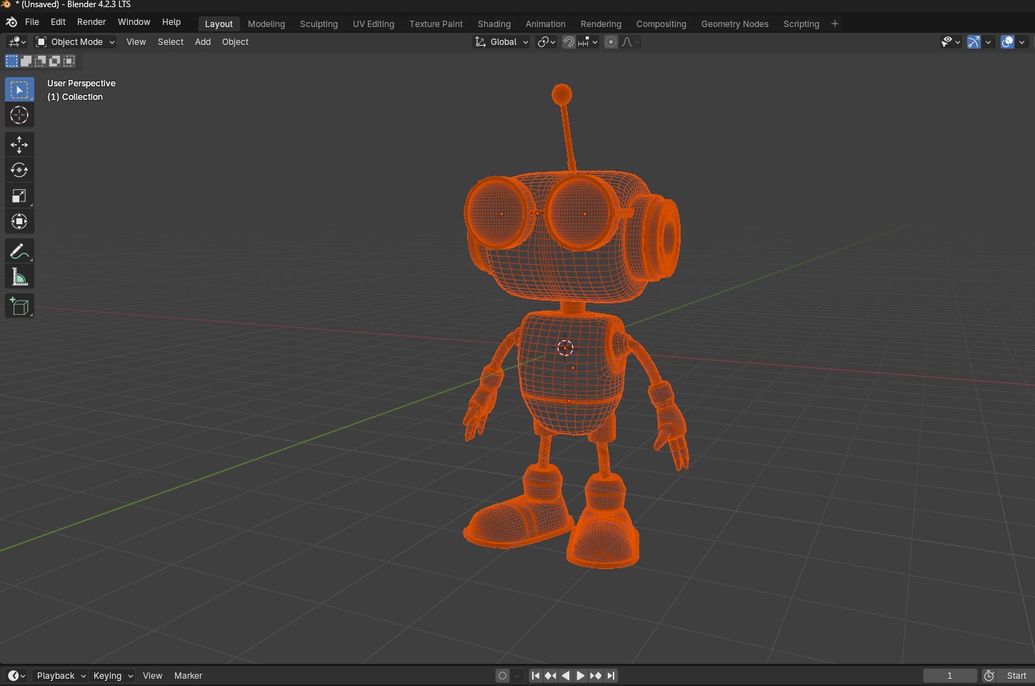 CLEVER ROBOT Low-poly 3D model_8