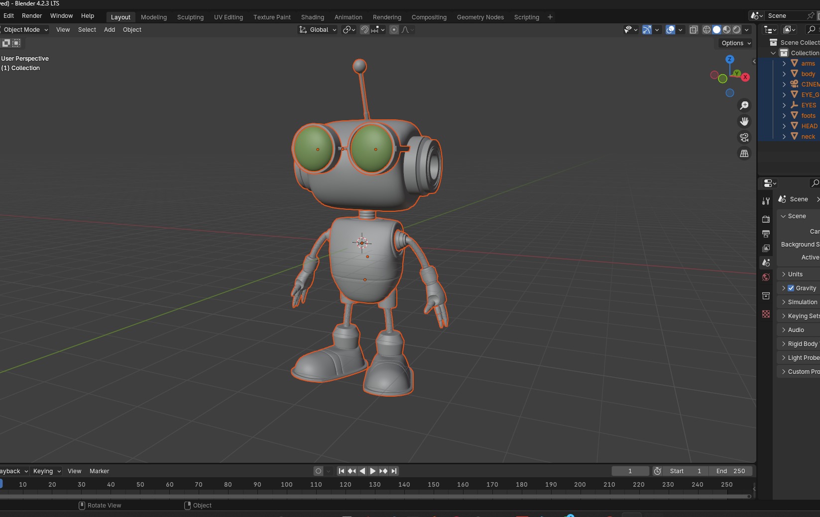 CLEVER ROBOT Low-poly 3D model_9