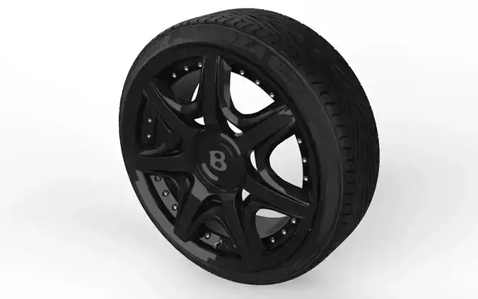 Bentley Continental GT wheel with tire