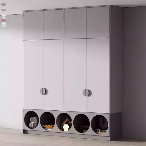 502 furniture for children 05 cupboard with toys 3D model