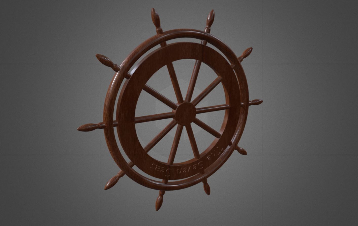 Boat helm 3D model_2