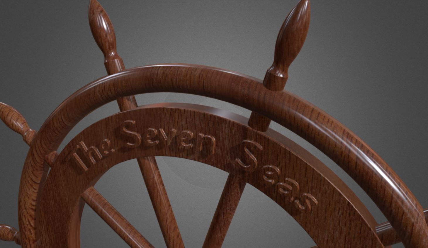 Boat helm 3D model_3