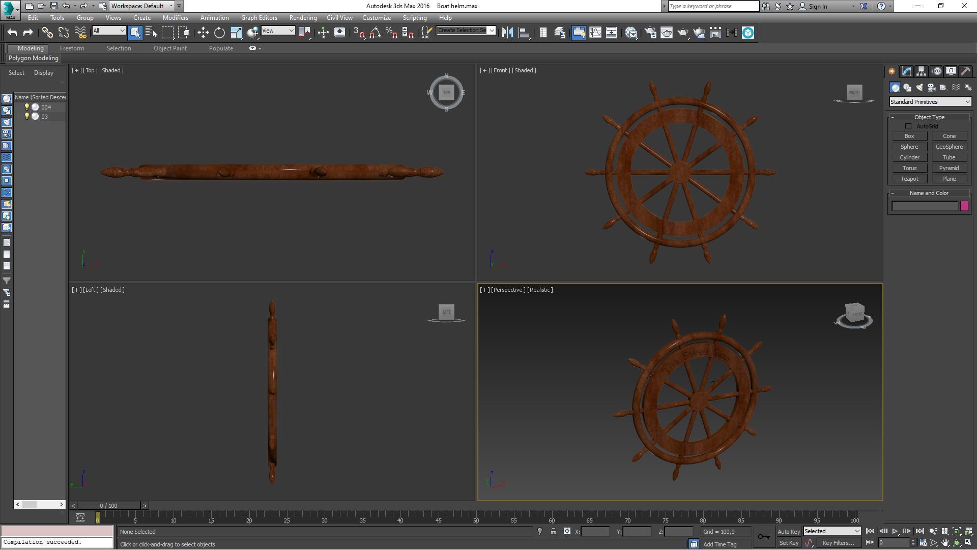 Boat helm 3D model_5