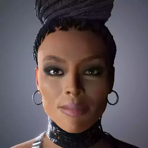 Naomi Campbell Character 3D Model Low Low-poly 3D model