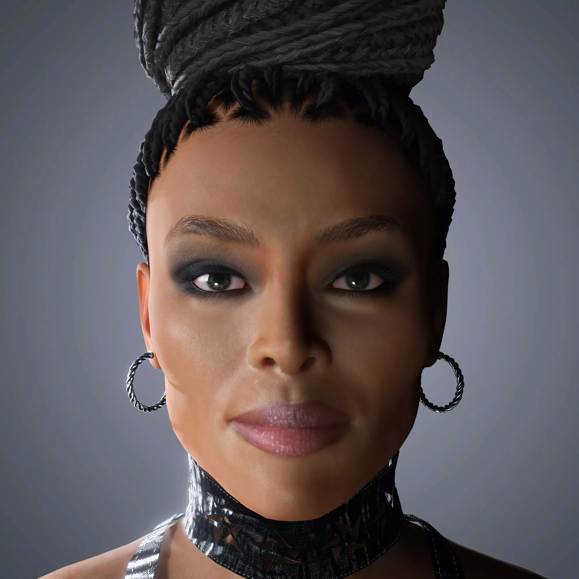 Naomi Campbell Character 3D Model Low Low-poly 3D model