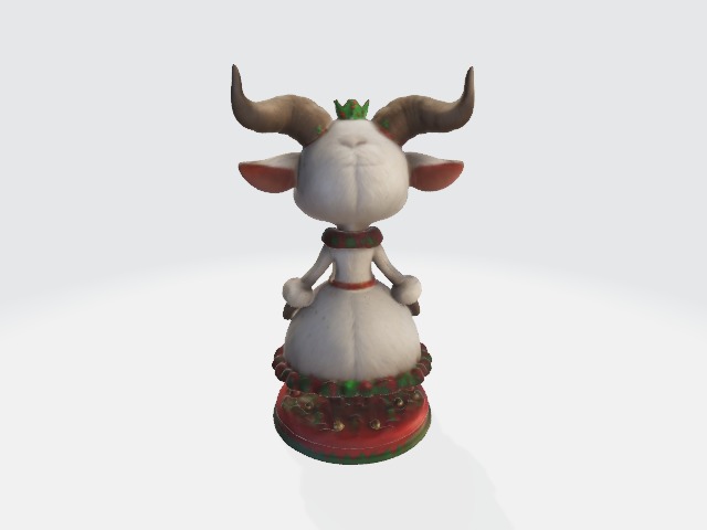 christmas goat 3D print model_2