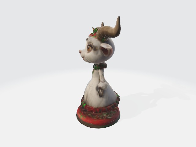 christmas goat 3D print model_1