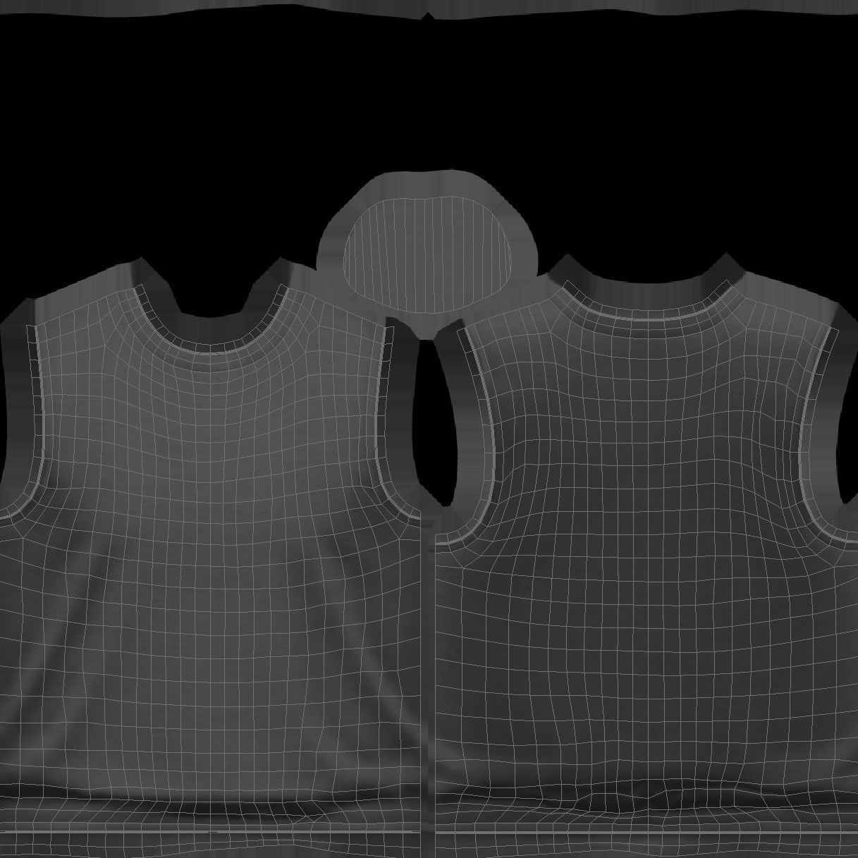 Tshirt 16 - All MH Bodies - UE5 Skeletons - Rigged Low-poly 3D model_10