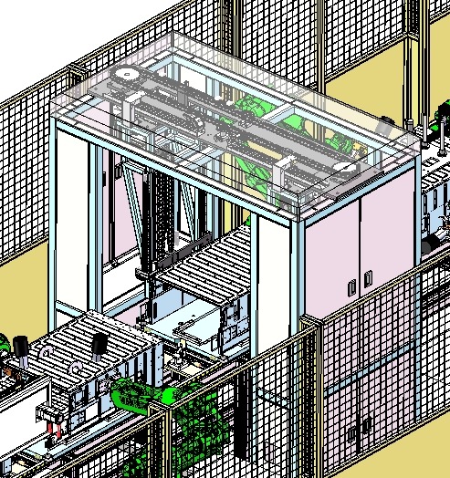 Pull riveting test packing integrated assembly line equipment 3D model_5