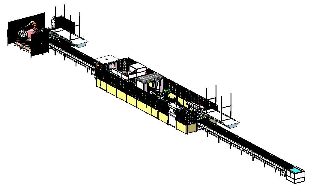Pull riveting test packing integrated assembly line equipment 3D model_0