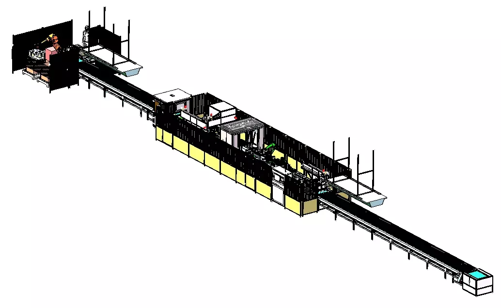 Pull riveting test packing integrated assembly line equipment 3D model_0
