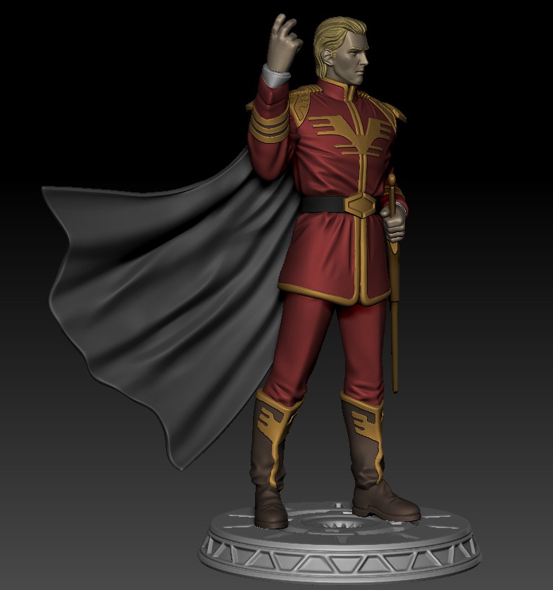 Tzar Aznable 120mm 32mm and 10mm 3D print model_3