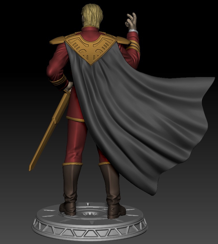 Tzar Aznable 120mm 32mm and 10mm 3D print model_4