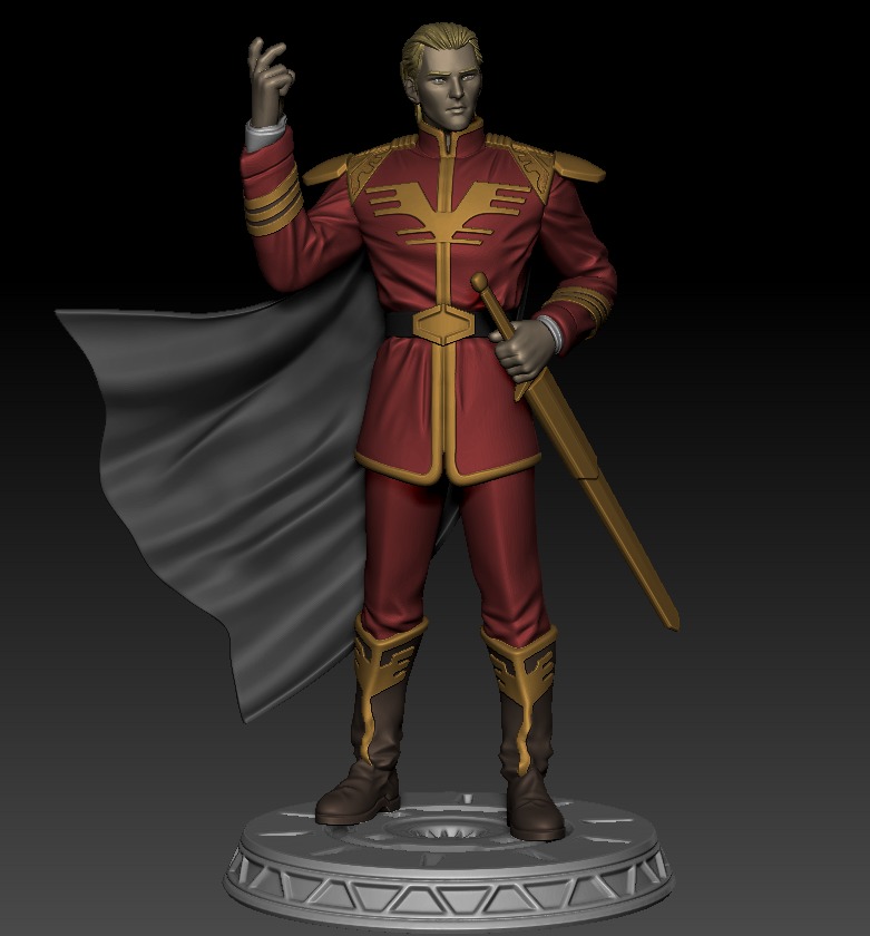 Tzar Aznable 120mm 32mm and 10mm 3D print model_1