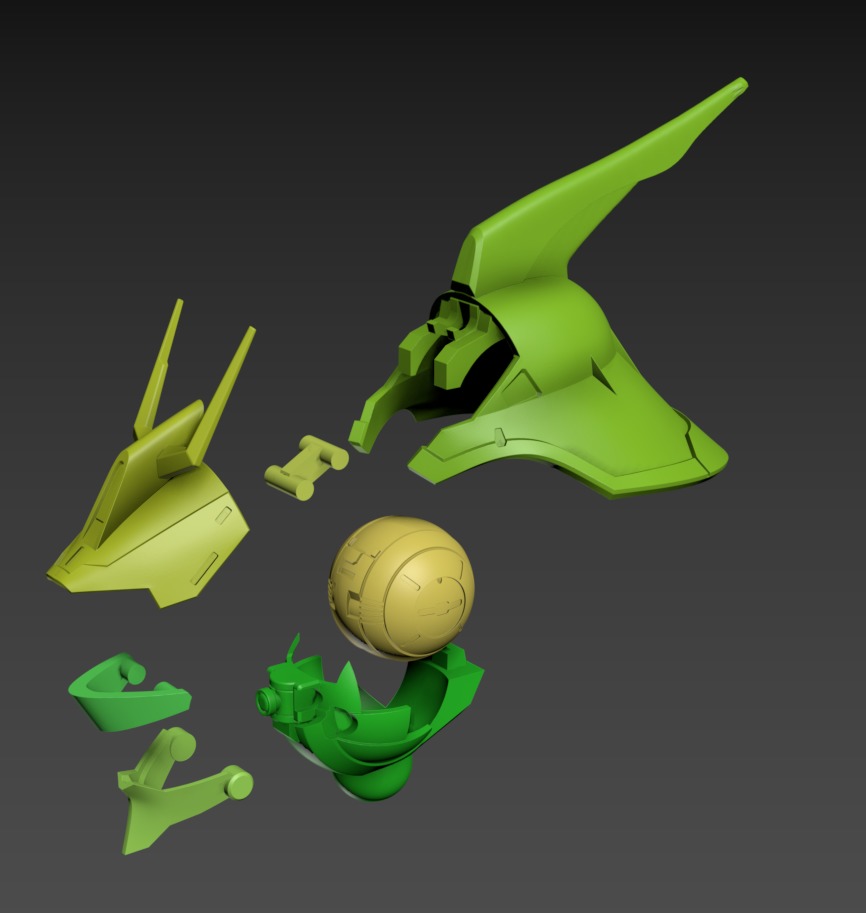 Wasabi Poseable Set 120mm 3D print model_16