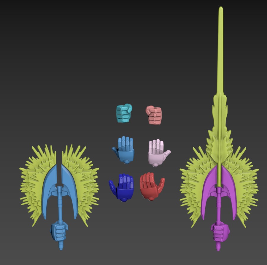 Wasabi Poseable Set 120mm 3D print model_15