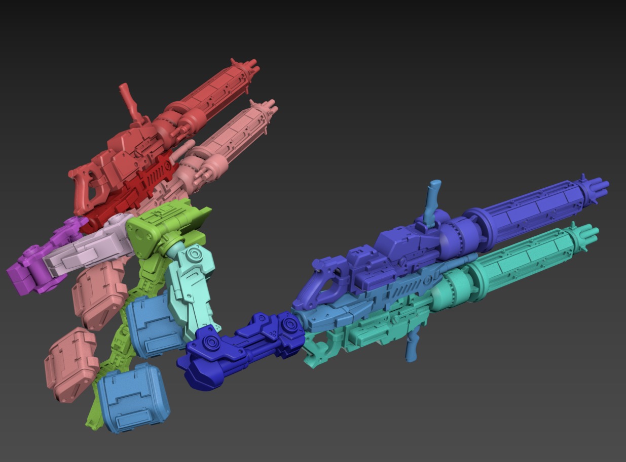 Wasabi Poseable Set 120mm 3D print model_12