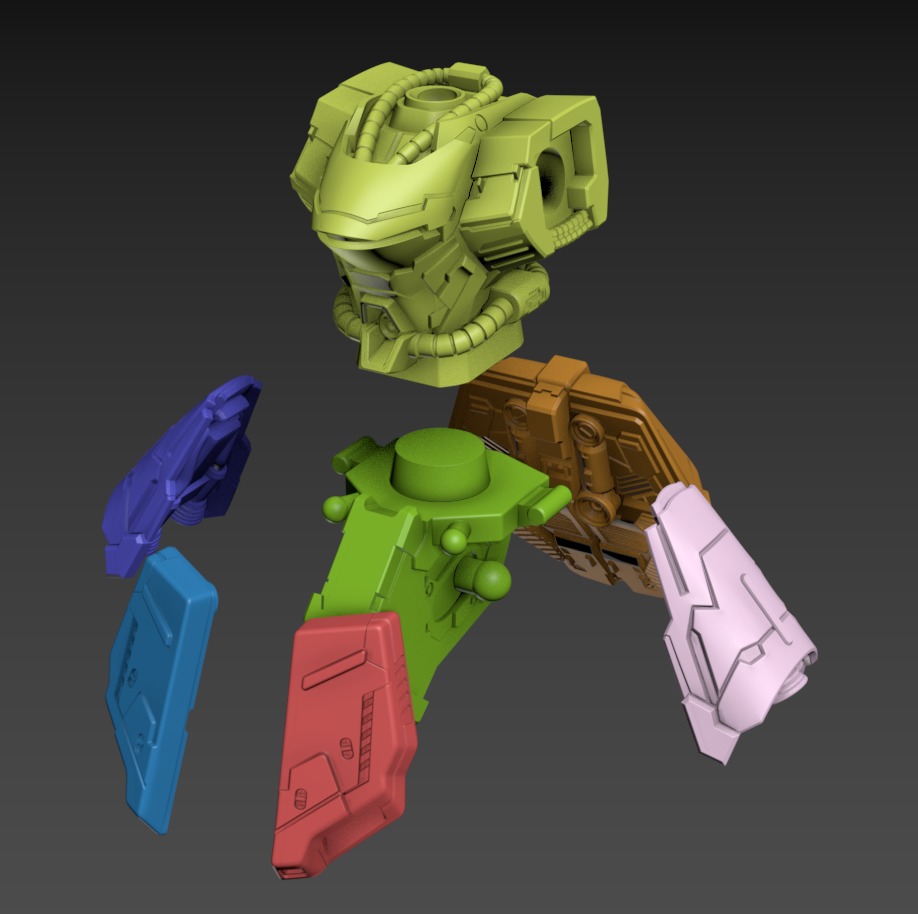 Wasabi Poseable Set 120mm 3D print model_20