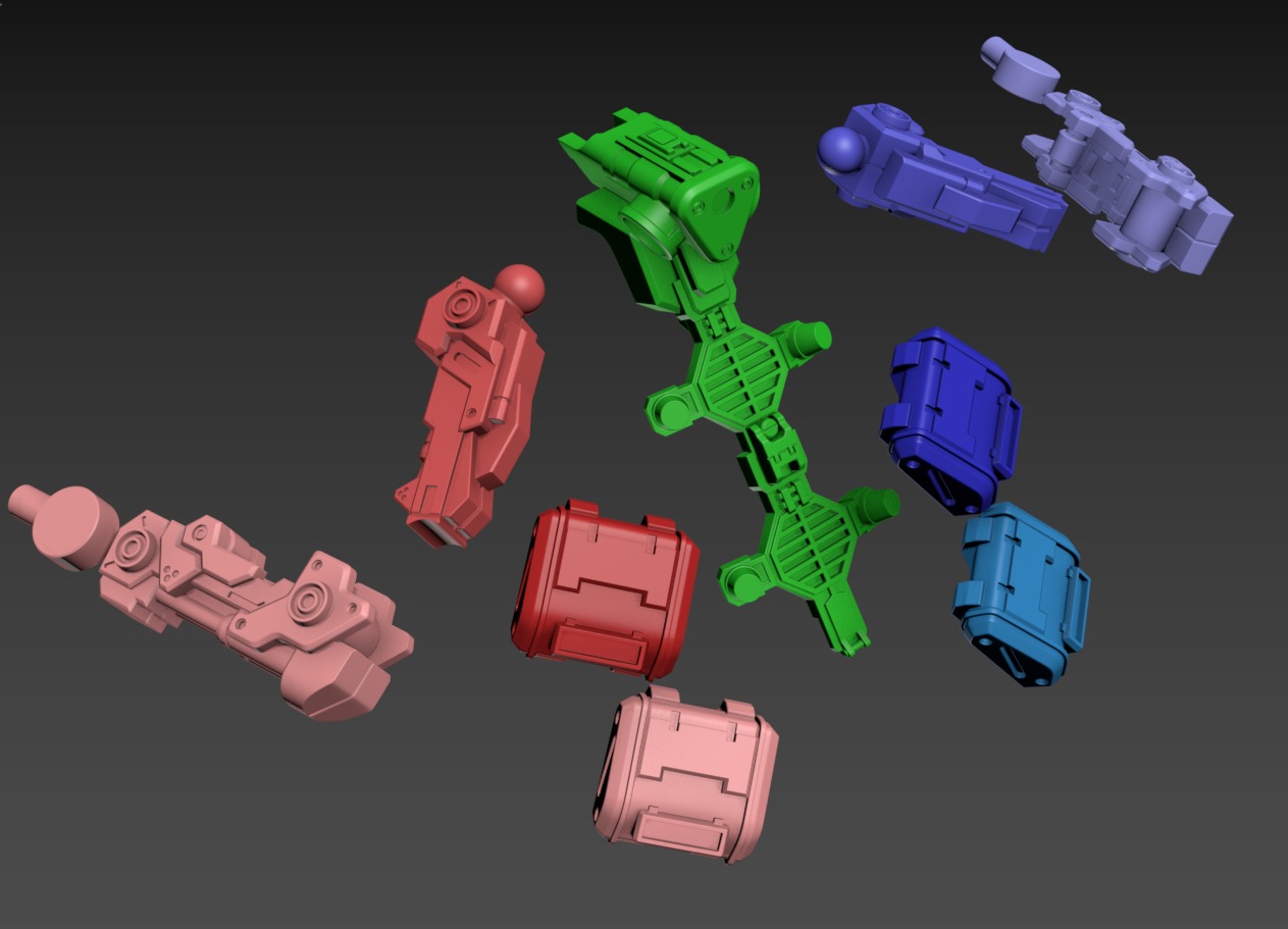 Wasabi Poseable Set 120mm 3D print model_22