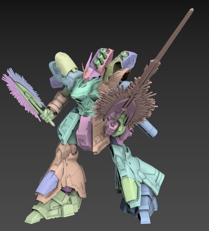 Wasabi Poseable Set 120mm 3D print model_7