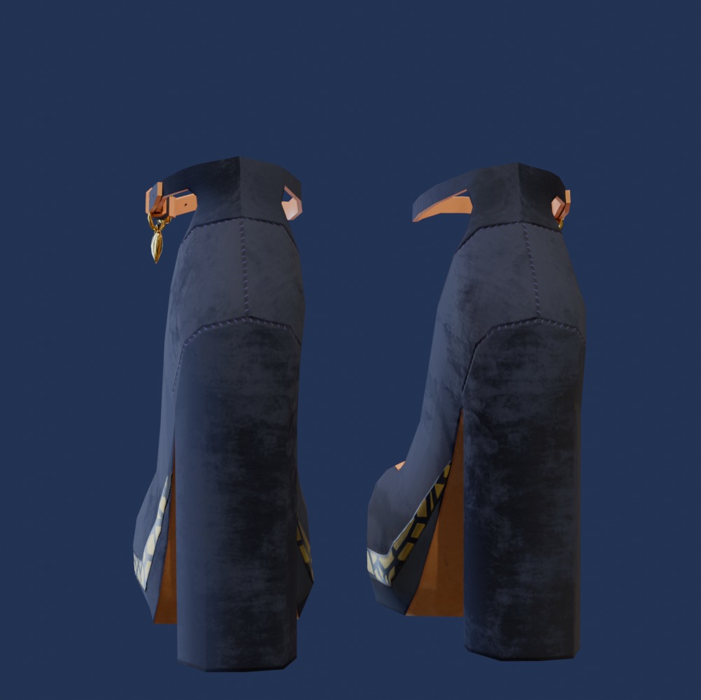 Dream Heels Suede Low-poly 3D model_1